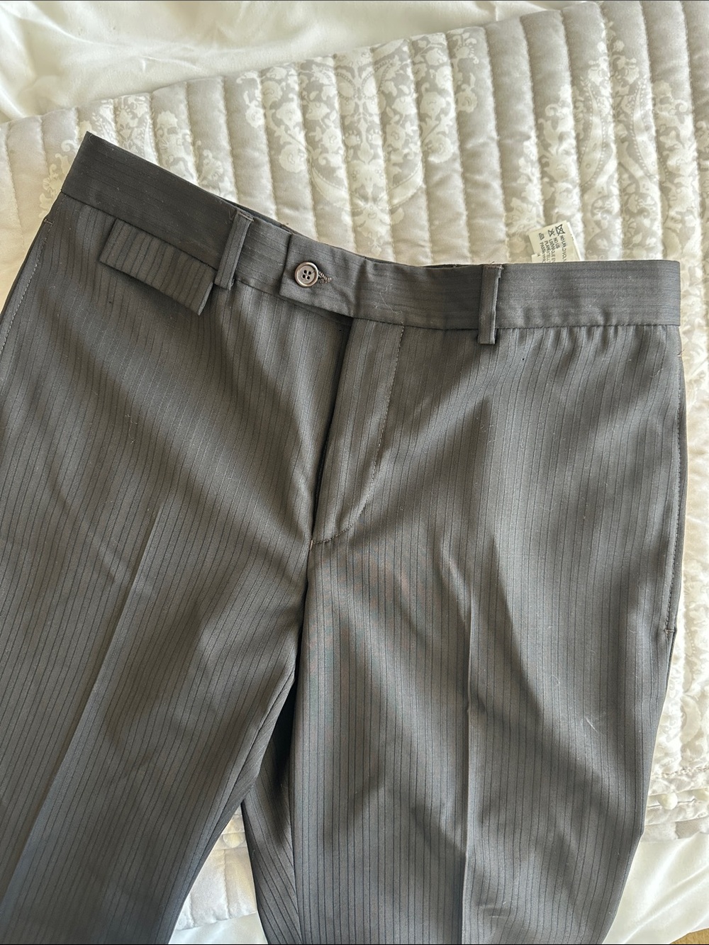Zara Man Black Pinstripe Dress Pants